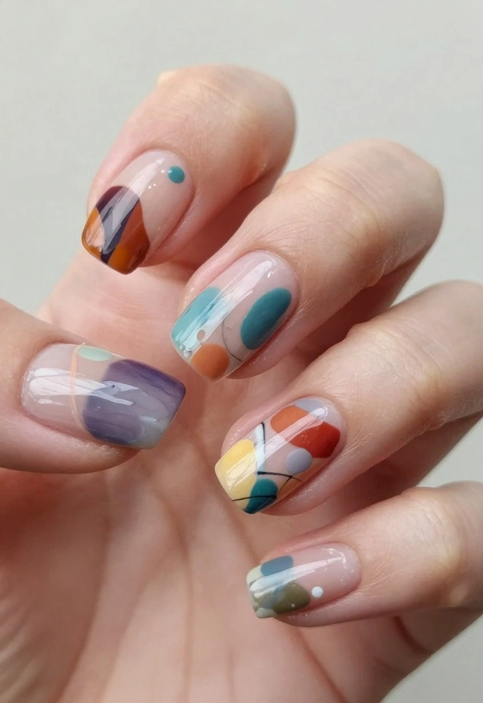 18 Winter Nail Trends You Need to Try in 2026 (Trust Us on #11!) - 11. Abstract Art 1
