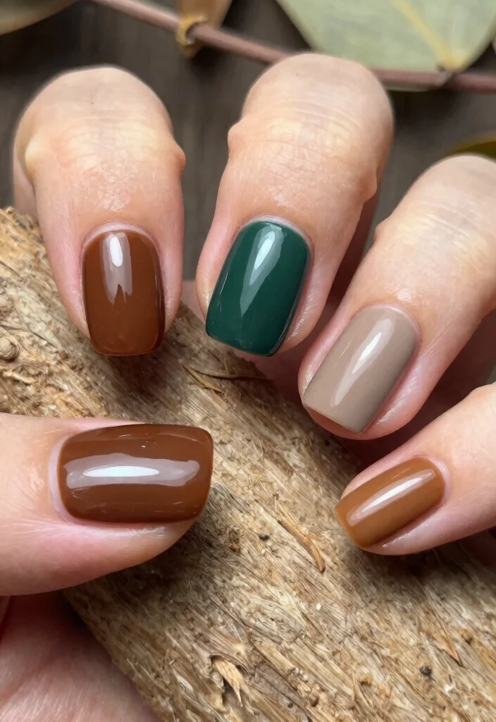18 Winter Nail Trends You Need to Try in 2026 (Trust Us on #11!) - 12. Earthy Tones 1