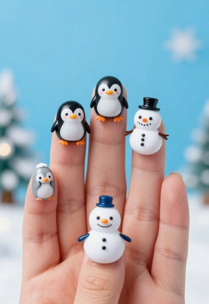 18 Winter Nail Trends You Need to Try in 2026 (Trust Us on #11!) - 17. Whimsical Creatures 1