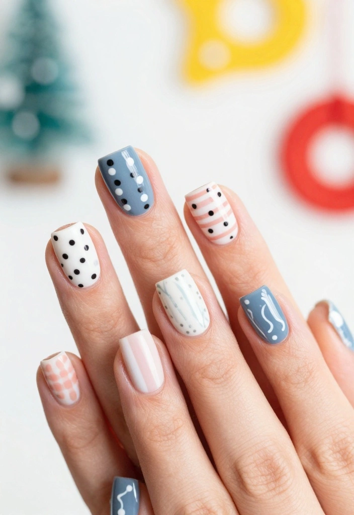 18 Winter Nail Trends You Need to Try in 2026 (Trust Us on #11!) - 6. Playful Patterns 1