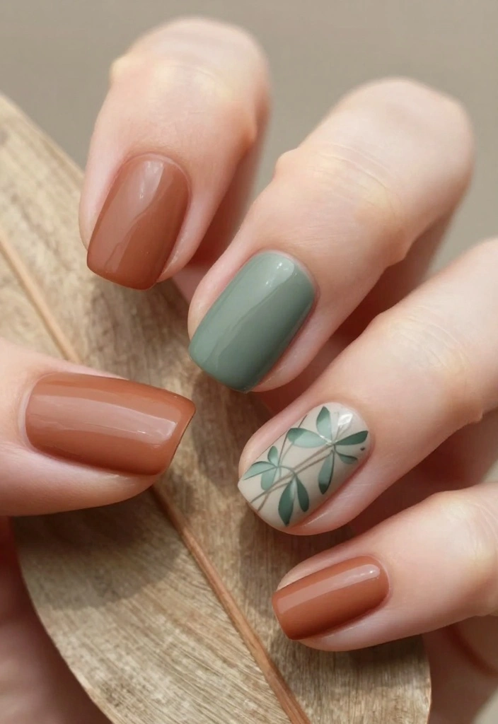 19 Christmas Winter Nails That Will Transform Your Look This Holiday Season (You’ll Be Obsessed!) - 17. Warm Earthy Tones 1