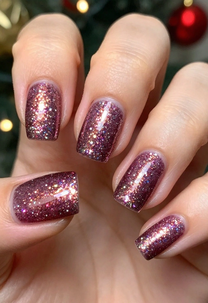 19 Christmas Winter Nails That Will Transform Your Look This Holiday Season (You’ll Be Obsessed!) - 18. Glittery Gradient 1