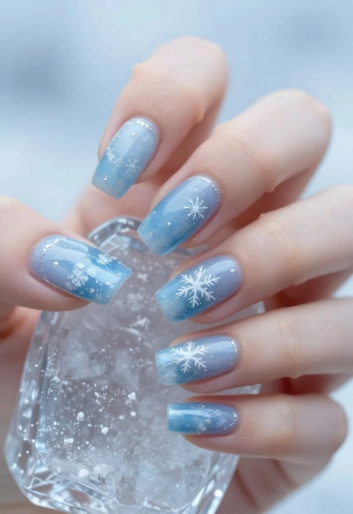 19 Christmas Winter Nails That Will Transform Your Look This Holiday Season (You’ll Be Obsessed!) - 2. Icy Blue Elegance 1