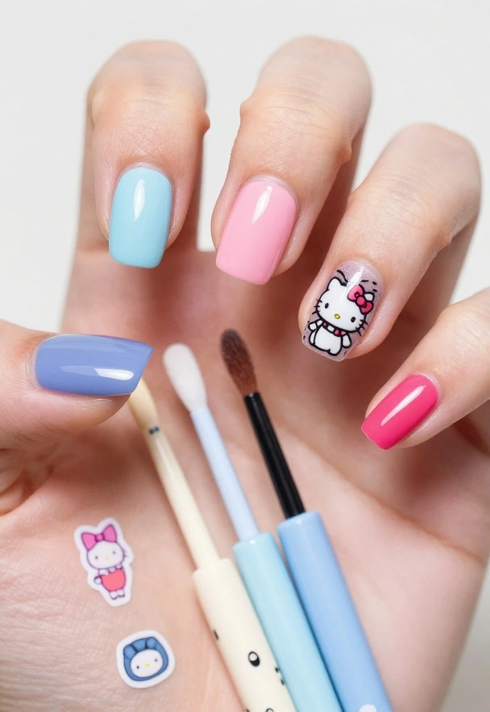 19 Sanrio Nails That Will Make You Fall in Love with Nail Art! - 16. Sanrio Nail Art Kits 1