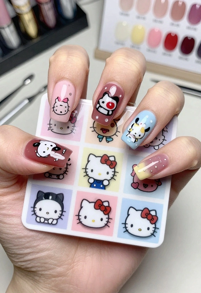 19 Sanrio Nails That Will Make You Fall in Love with Nail Art! - 19. Sanrio Nail Inspiration Board 1