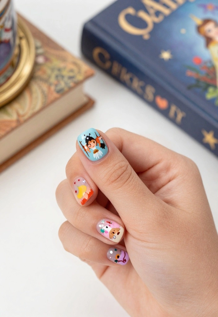 19 Themed Kids Nail Designs That Will Wow Their Friends at Every Party! - 16. Whimsical Fairytales 1