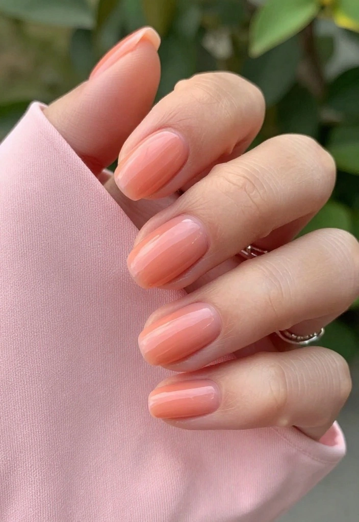 19 Trendy Colors for Subtle Nail Art That Are Totally on Point! - 1. Soft Peach 1