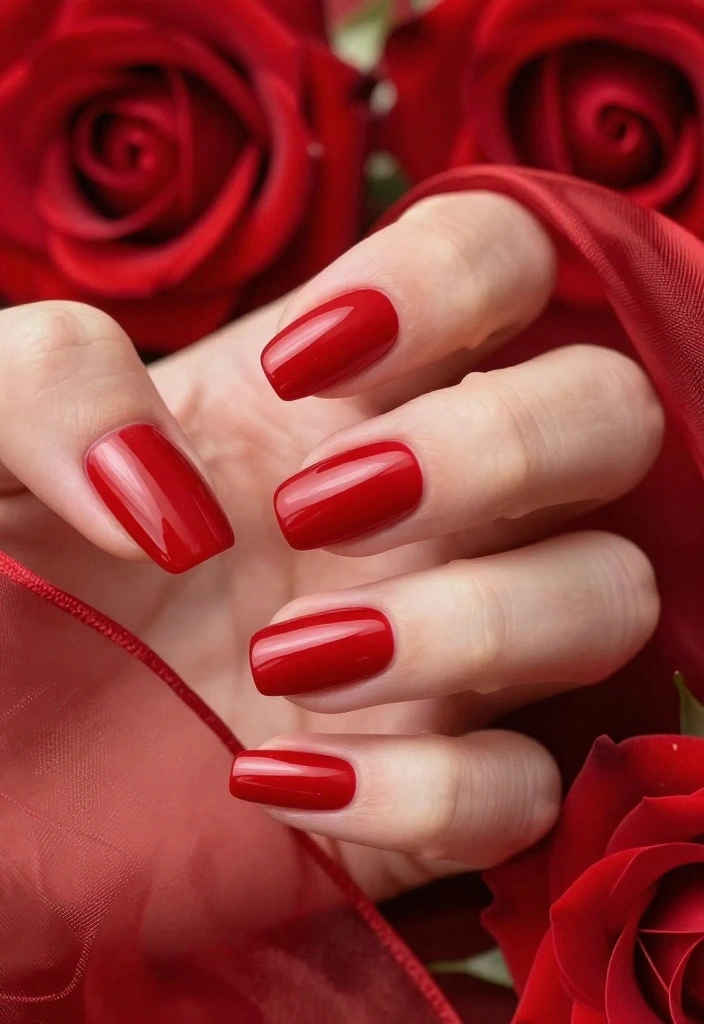 19 Trendy Colors for Subtle Nail Art That Are Totally on Point! - 9. Classic Red 1