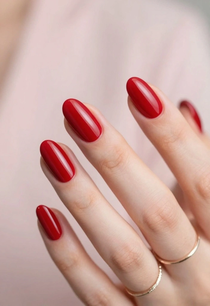 20 Bold Red Almond Nail Designs You’ll Want to Copy Right Away! - 1. Classic Red Elegance 1