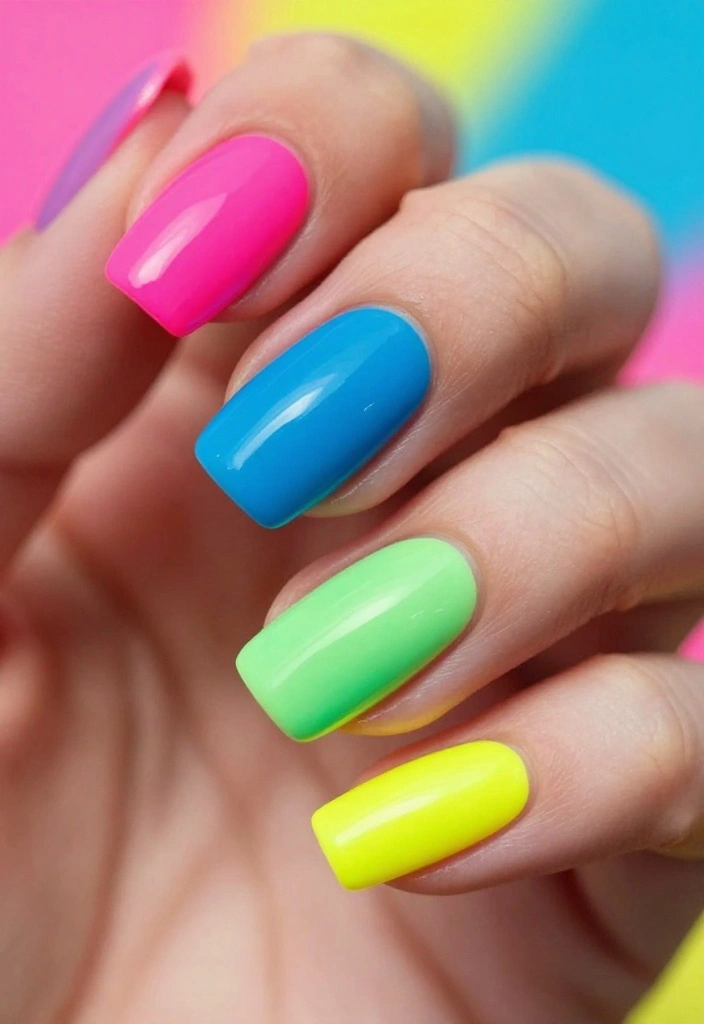 20 Celebrity-Inspired Euphoria Nails That Are Totally Red Carpet Worthy (Number 7 Will Shock You!) - 6. Barbie Ferreira's Bright Burst 1