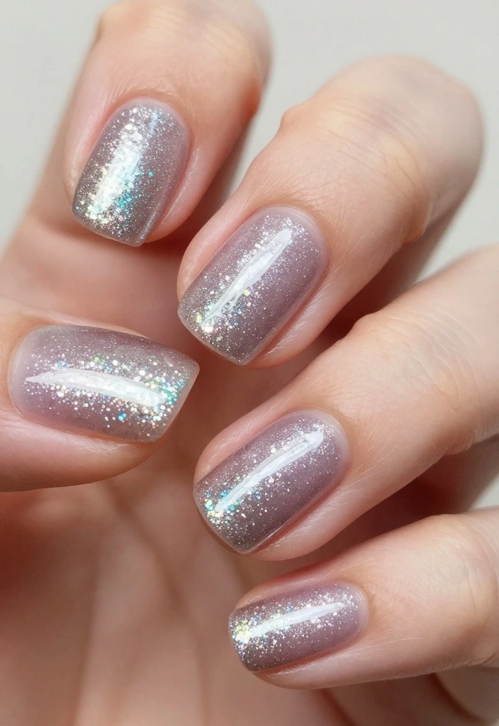 20 Celebrity-Inspired Gold Glitter Nails Looks You’ll Adore! - 15. Glitter and Negative Space 1