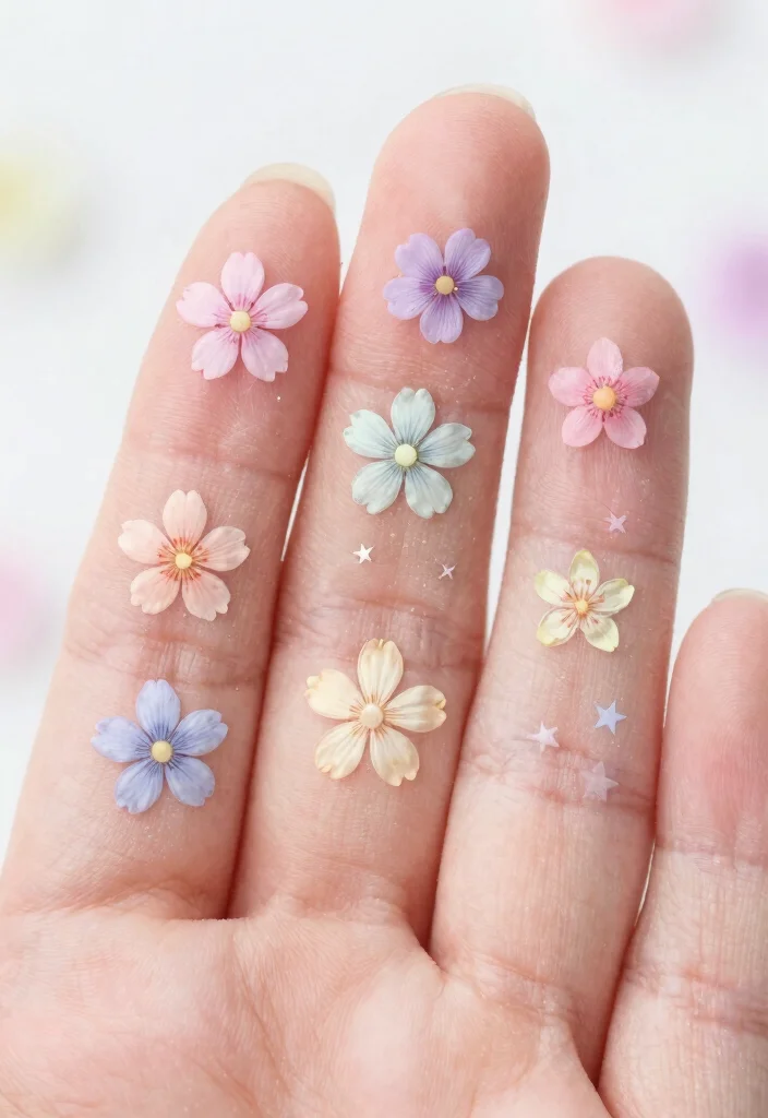 20 Celestial Star Nail Designs That Are Out of This World! - 12. Starflower Fusion 1