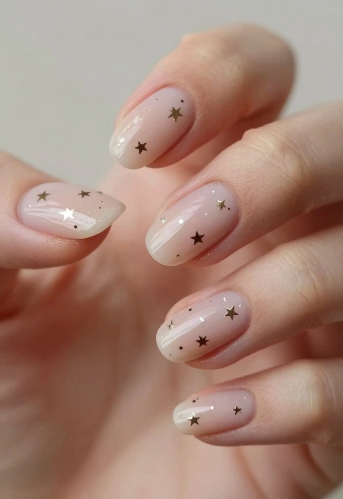 20 Celestial Star Nail Designs That Are Out of This World! - 13. Astro Minimalism 1