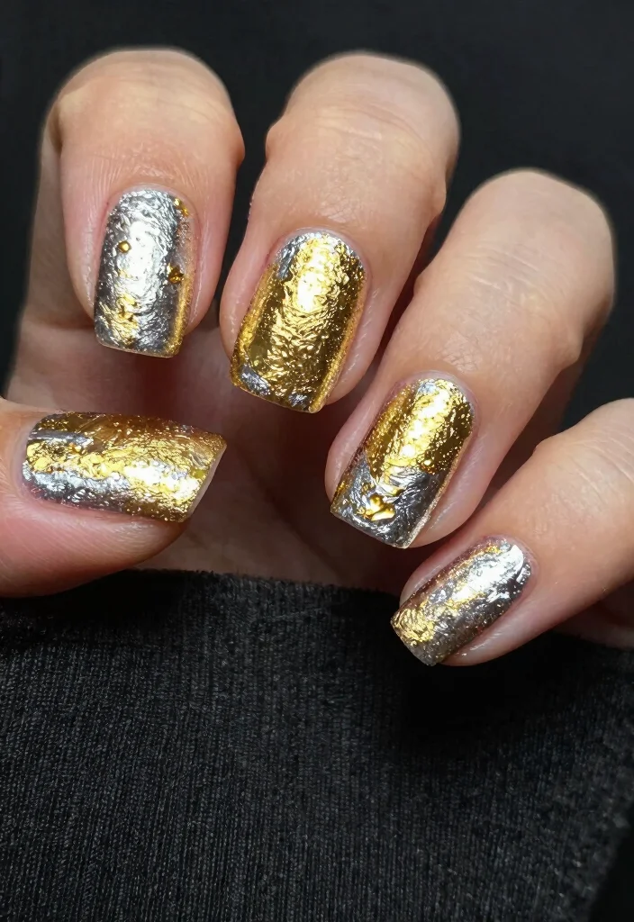 20 Celestial Star Nail Designs That Are Out of This World! - 15. Celestial Vibes with Foil 1