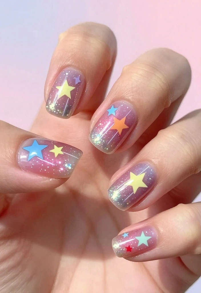 20 Celestial Star Nail Designs That Are Out of This World! - 8. Shooting Star Streak 1