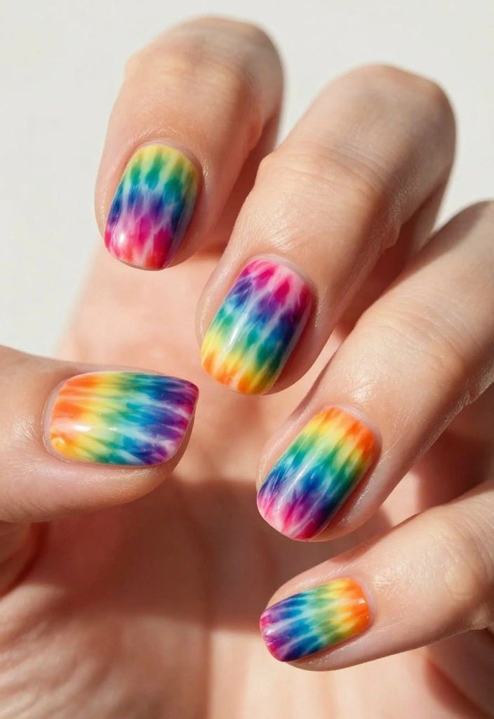 20 Creative Nail Art Ideas Inspired by Professional Nail Artists You Must Try! - 12. Tie-Dye Nails 1