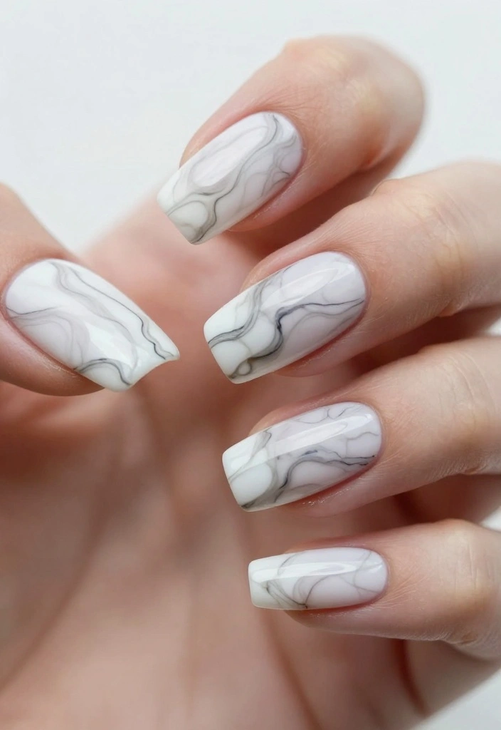 20 Creative Nail Art Ideas Inspired by Professional Nail Artists You Must Try! - 2. Elegant Marble Effect 1