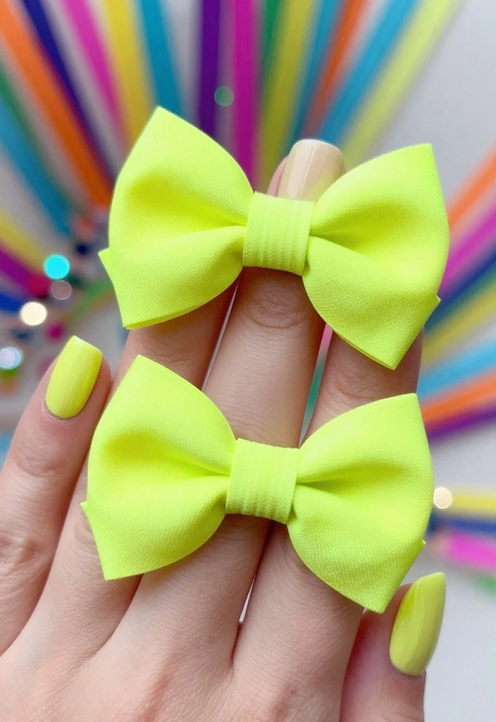 20 Cute Bow Nail Art Designs That Will Make You Smile (You’ll Want to Try #10!) - 18. Festival-Ready Bow Art 1