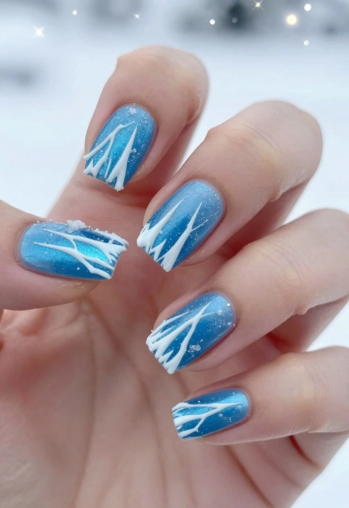 20 Edgy Goth Christmas Nails That Will Make Your Holiday Season Unforgettable! - 12. Wicked Winter 1