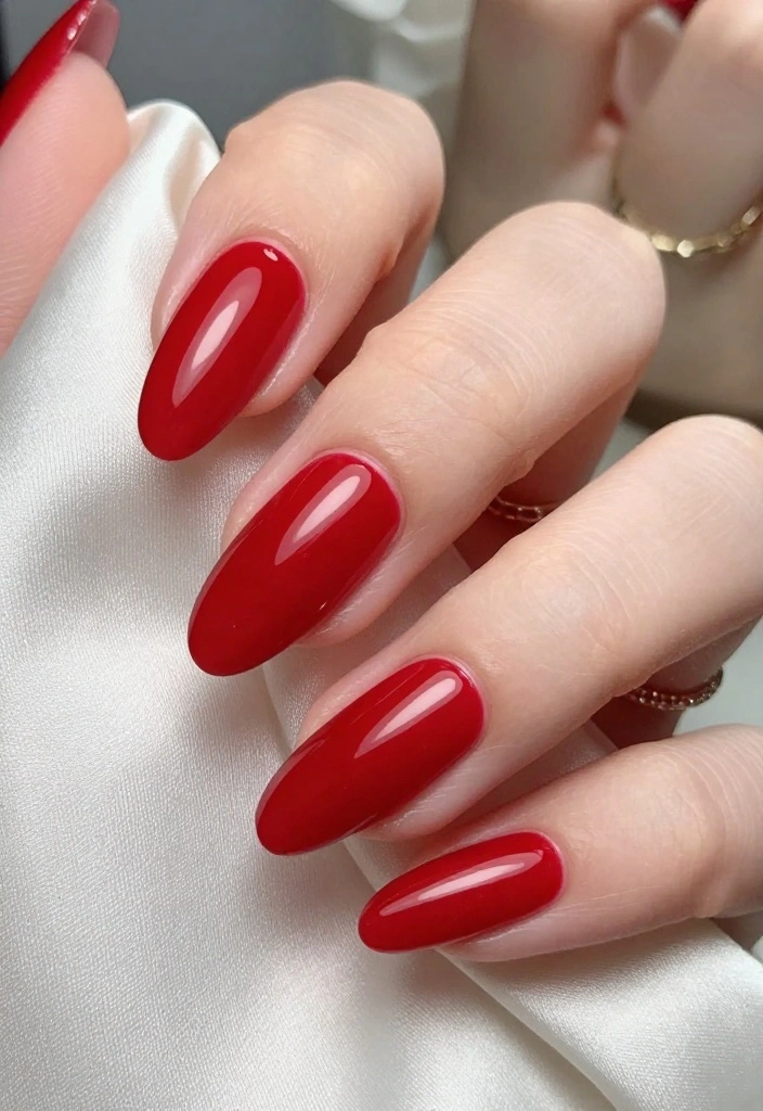 20 Fashionable Short Stiletto Nails That Are Totally Trendy Right Now! - 13. Classic Red Revival 1