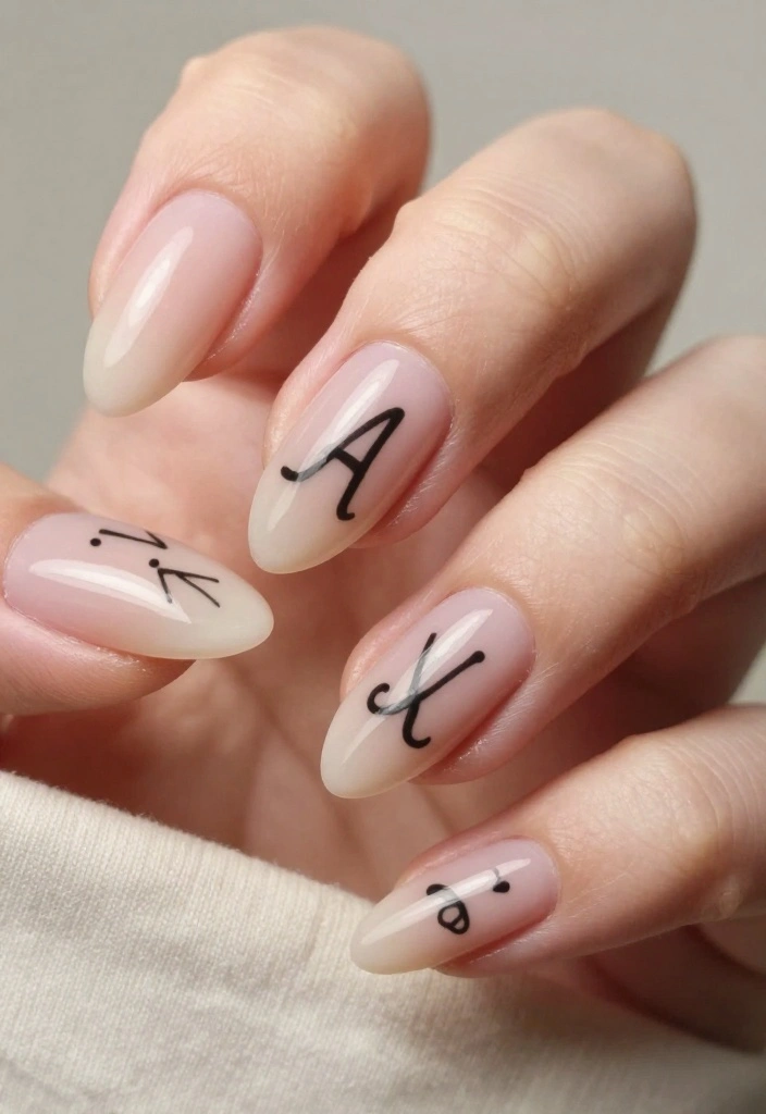 20 Fashionable Short Stiletto Nails That Are Totally Trendy Right Now! - 20. Personalized Nail Art 1