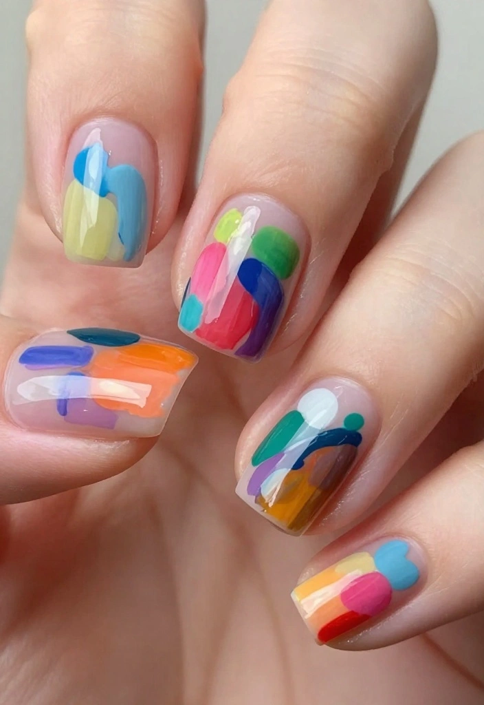 20 Fun Gel Nail Art Designs That Anyone Can Master (Your Friends Will Be Jealous!) - 17. Abstract Art 1