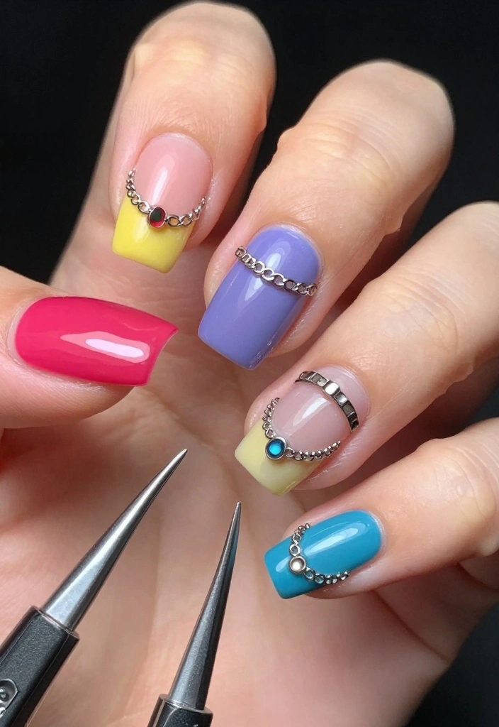 20 Glam Nail Trends You Can't Afford to Miss in 2023! - 17. Nail Chains 1
