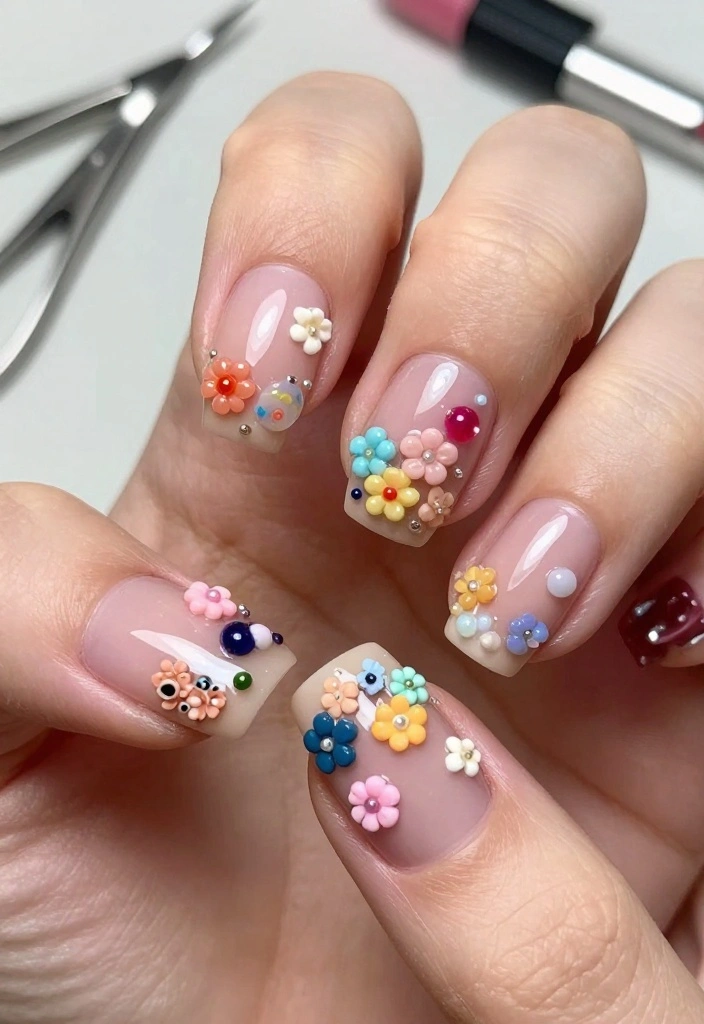 20 Glam Nail Trends You Can't Afford to Miss in 2023! - 8. 3D Nail Art 1