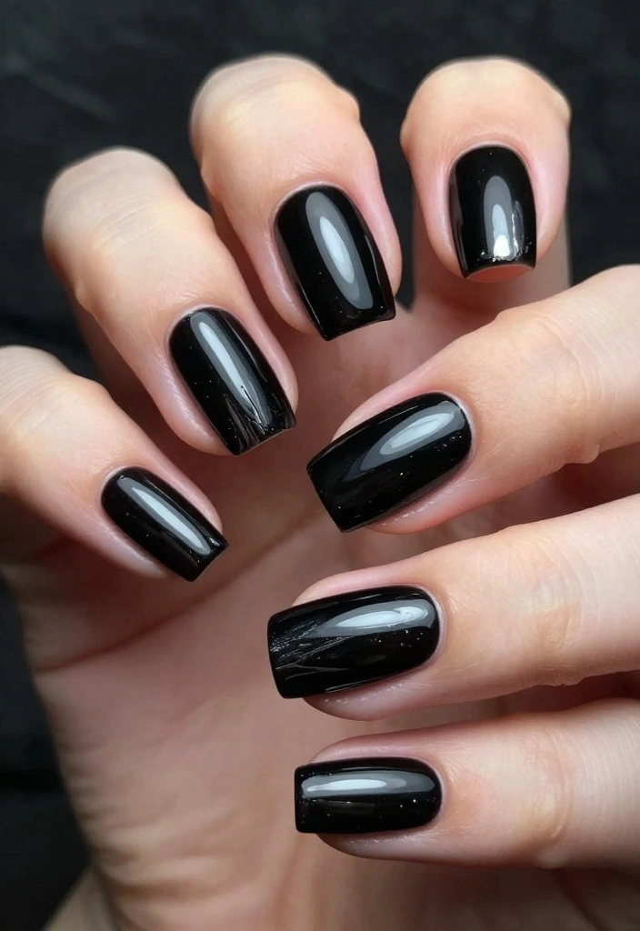 20 Mirror Nails Styles That Will Have Everyone Asking 'Where Did You Get That?' - 4. Black Mirror Nails 1