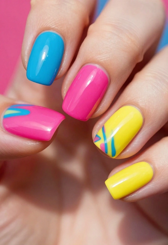 20 Mirror Nails Styles That Will Have Everyone Asking 'Where Did You Get That?' - 5. Colorful Mirror Nails 1
