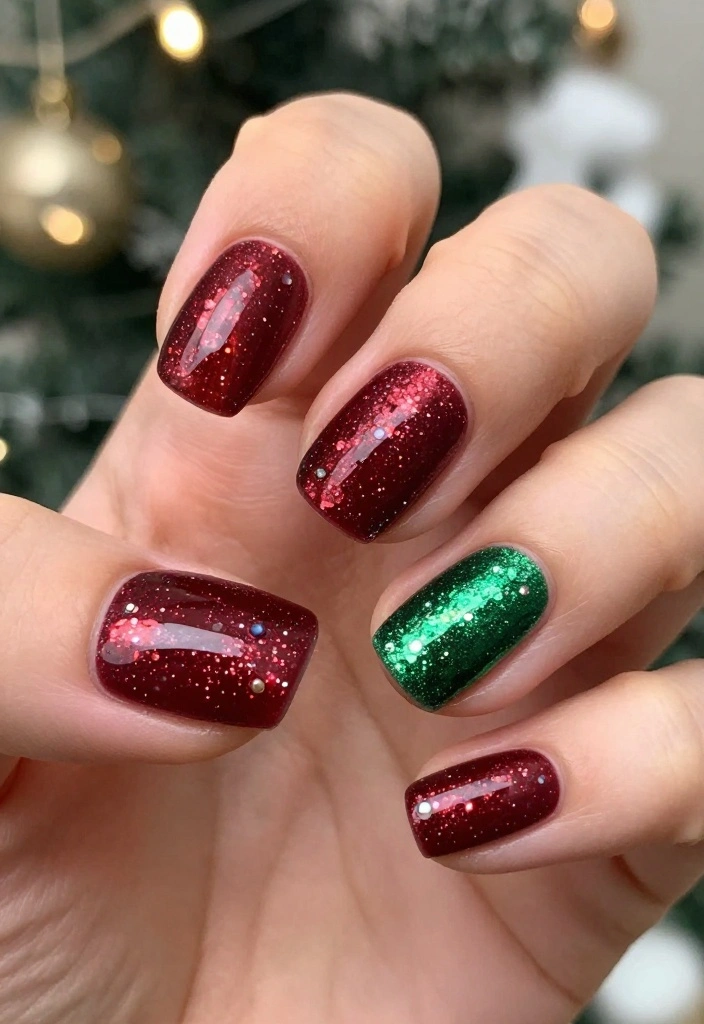 20 Must-Try Nail Noel Ideas for the Ultimate Holiday Manicure (You’ll Want #15!) - 4. Sparkling Ornaments 1