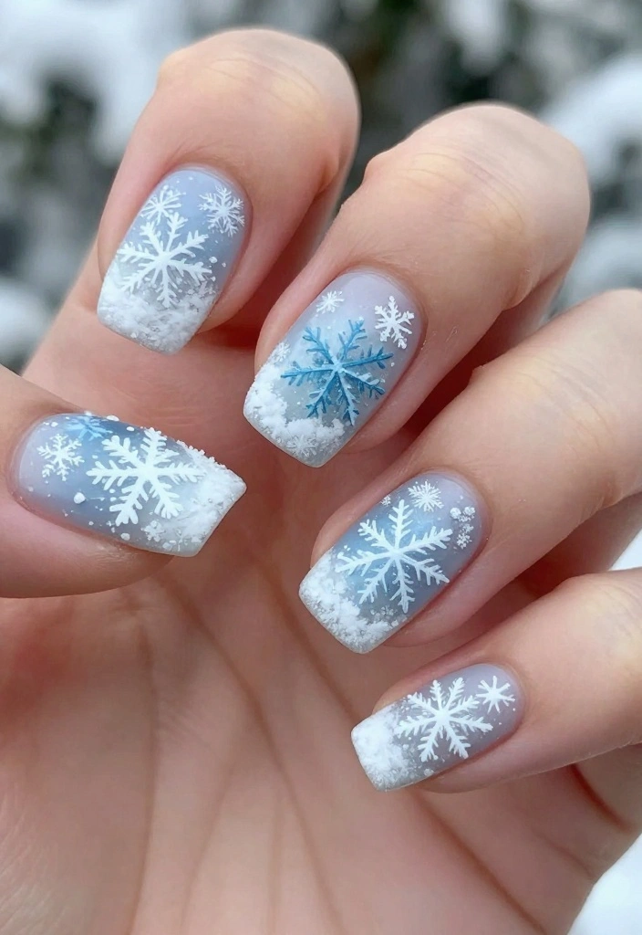 20 Must-Try Nail Noel Ideas for the Ultimate Holiday Manicure (You’ll Want #15!) - 8. Winter Wonderland 1