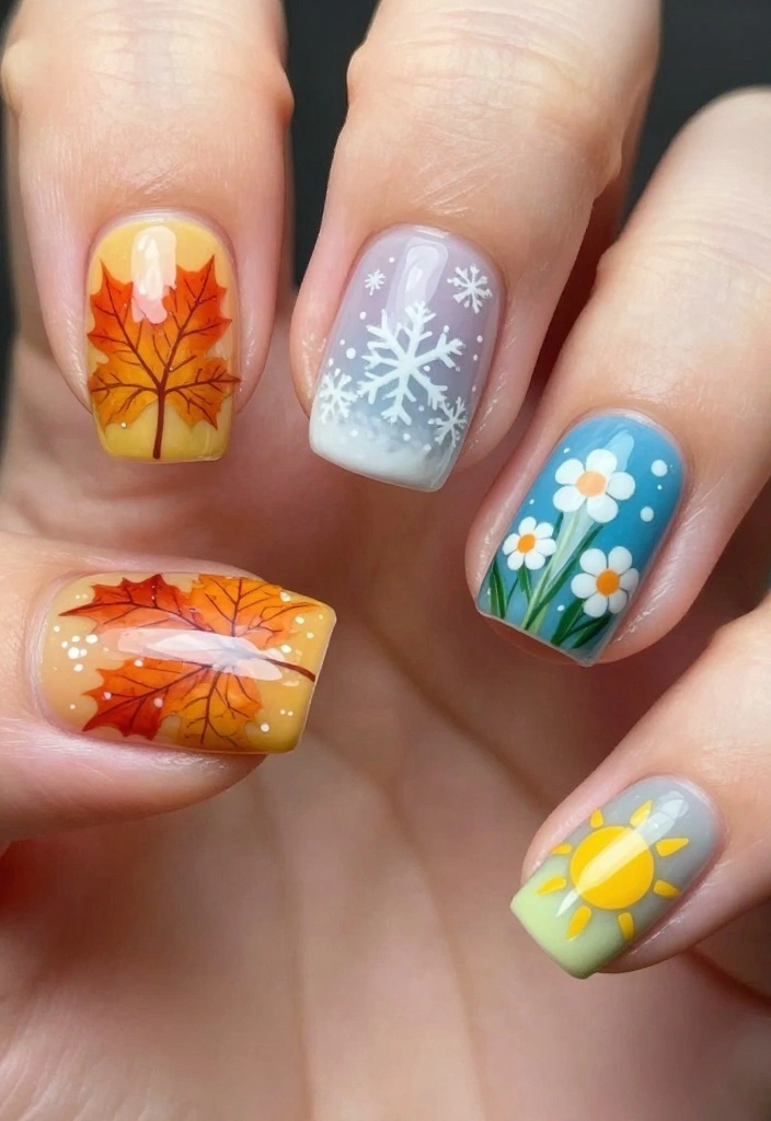 20 Nails With Designs That Make a Statement (You Won't Believe #11!) - 19. Seasonal Themes 1