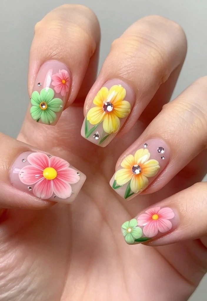 20 Nails With Designs That Make a Statement (You Won't Believe #11!) - 2. Floral Fantasy 1