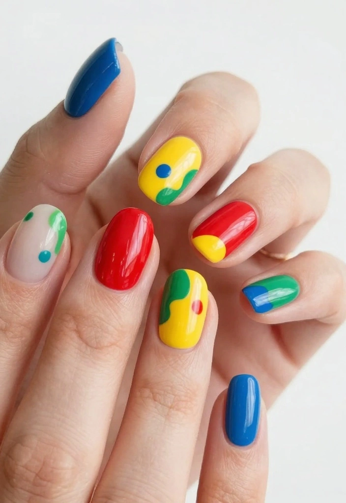 20 Nails With Designs That Make a Statement (You Won't Believe #11!) - 5. Artistic Abstract 1