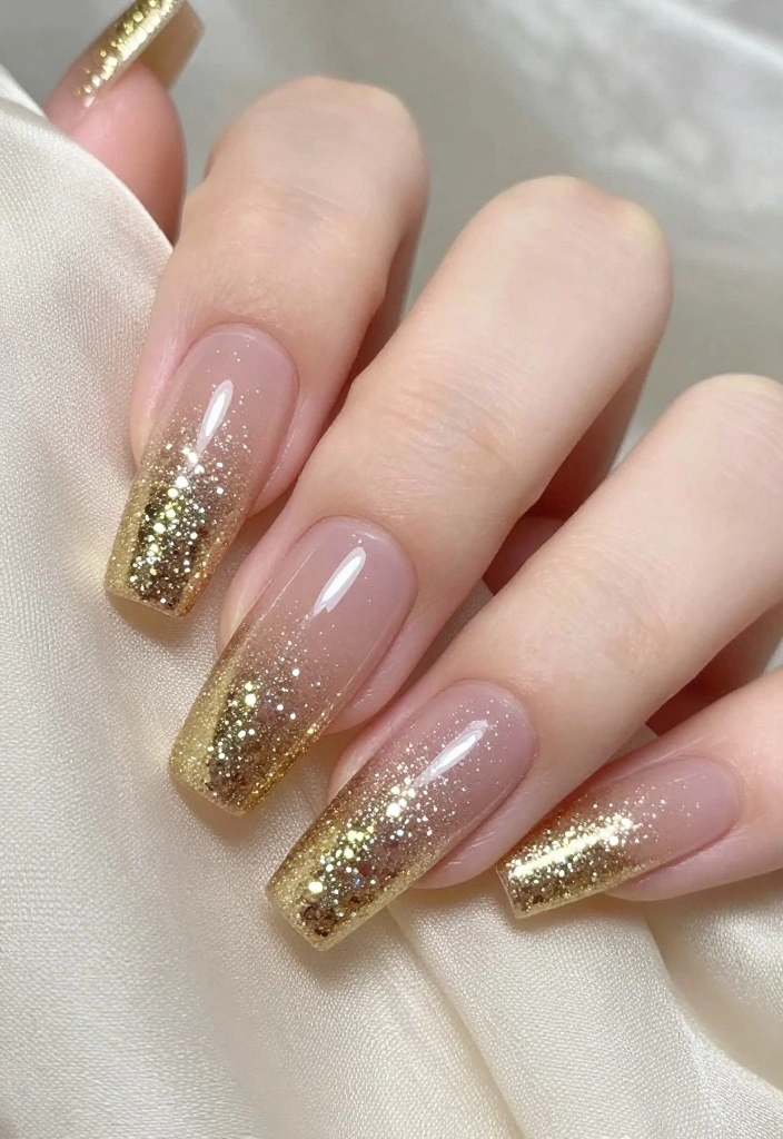 20 Sophisticated Nail Designs That Will Elevate Your Style Instantly! - 17. Sparkly Ombre Designs 1