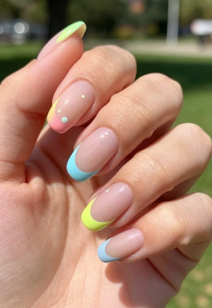 20 Sophisticated Nail Designs That Will Elevate Your Style Instantly! - 19. Soft Neon Accents 1