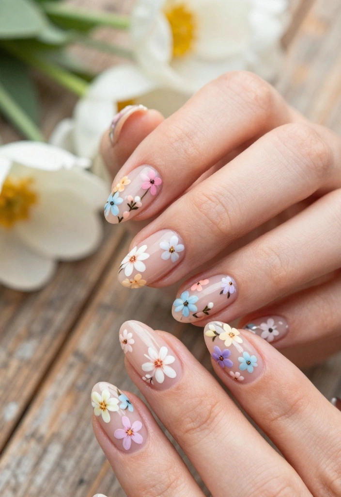 20 Sophisticated Nail Designs That Will Elevate Your Style Instantly! - 5. Floral Nail Art 1