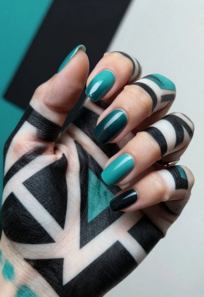 20 Sophisticated Nail Designs That Will Elevate Your Style Instantly! - 6. Geometric Patterns 1
