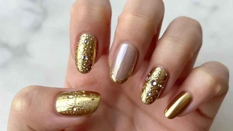 20 Stunning Gold Acrylic Nail Designs That Will Make You Shine!