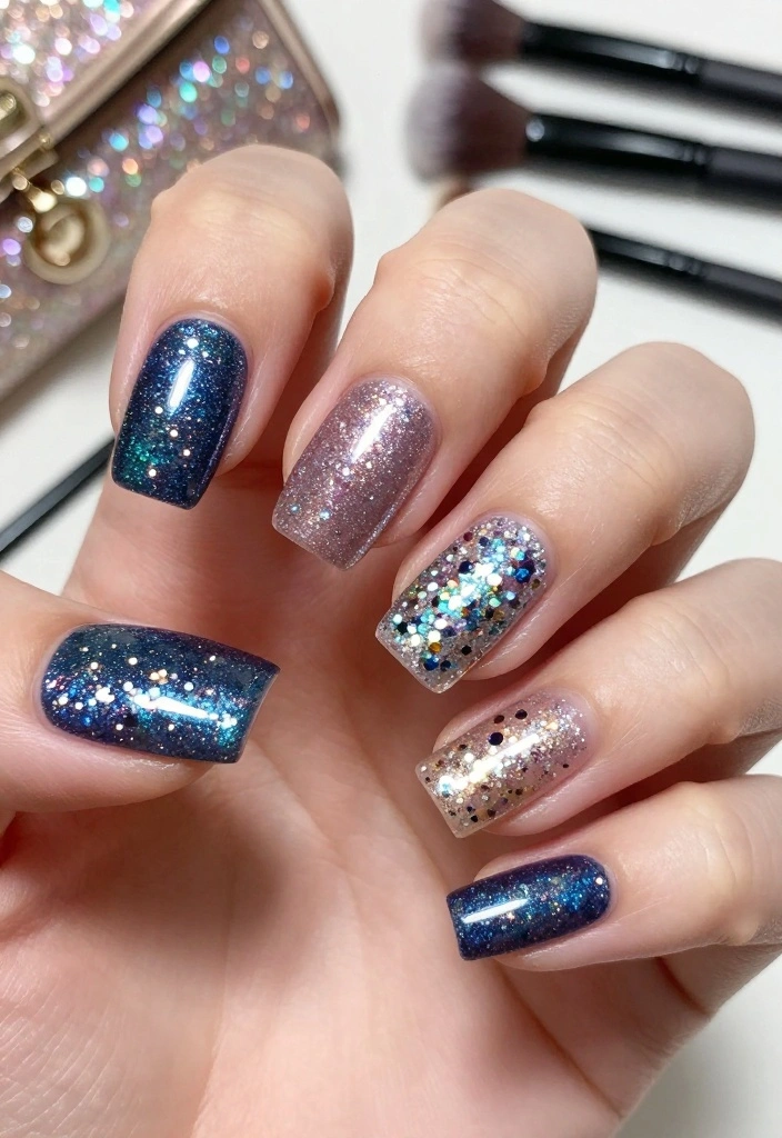 20 Stunning Press On Nail Designs That'll Leave You Speechless (You Won't Believe #11!) - 1. Glitter Glam 1