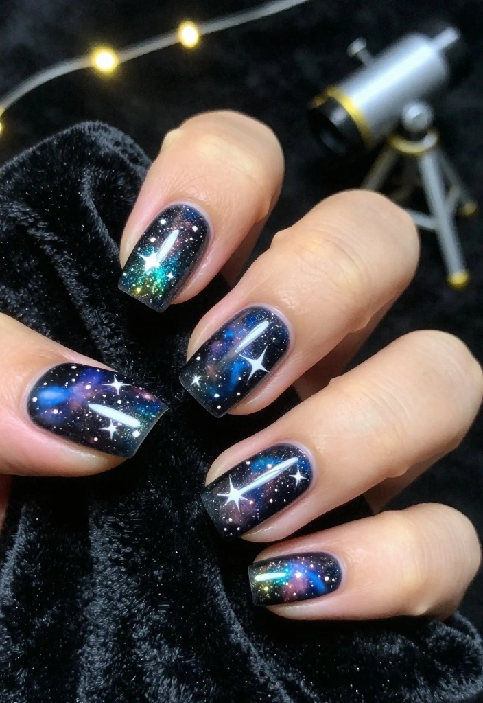20 Stunning Press On Nail Designs That'll Leave You Speechless (You Won't Believe #11!) - 10. Cosmic Nails 1