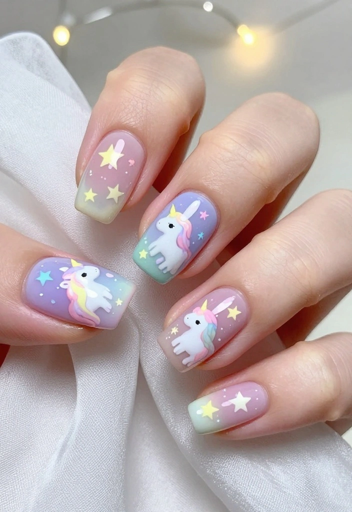 20 Stunning Press On Nail Designs That'll Leave You Speechless (You Won't Believe #11!) - 15. Whimsical Wonderland 1