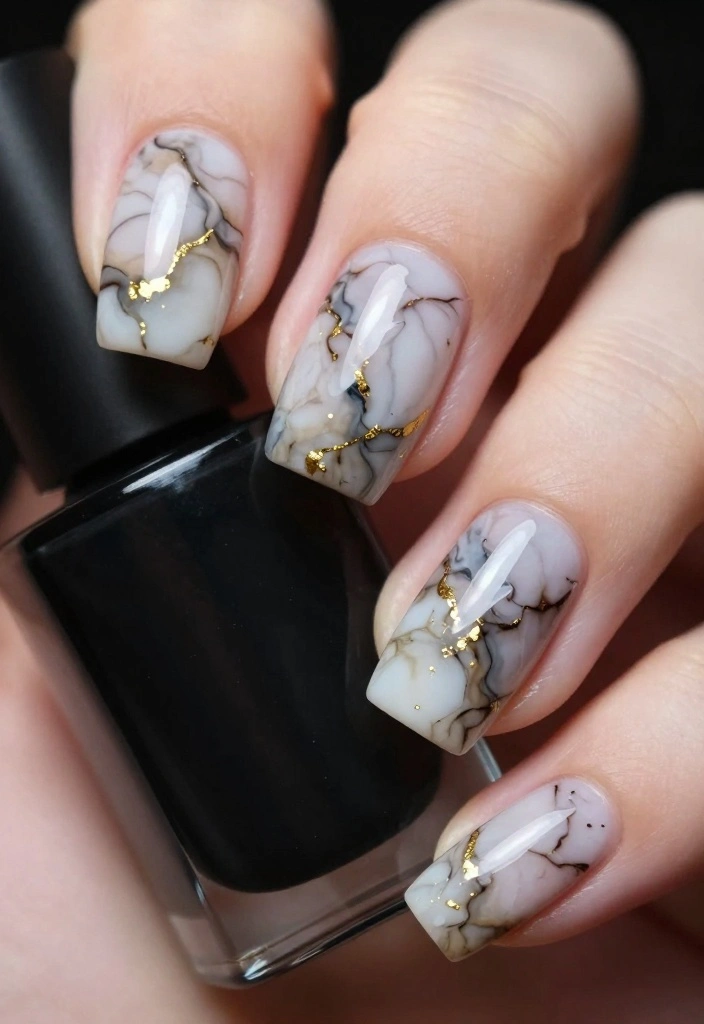 20 Stunning Press On Nail Designs That'll Leave You Speechless (You Won't Believe #11!) - 3. Marble Magic 1
