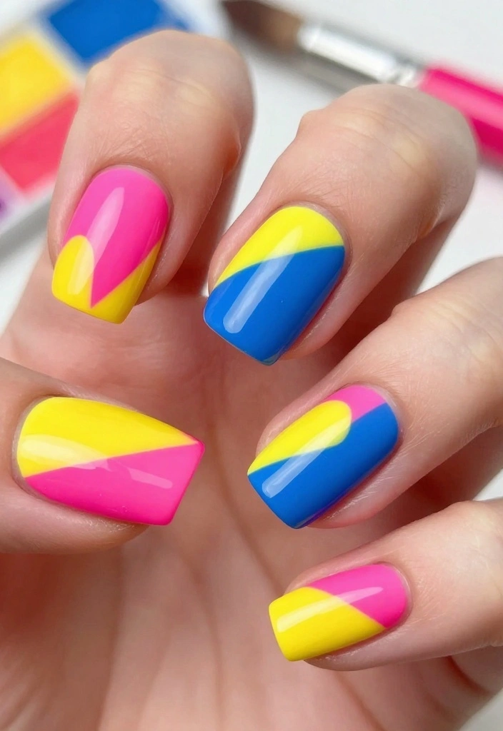 20 Unique Nail Arts That Will Make Your Friends Jealous (Warning: #8 Is Wild!) - 13. Color Block 1