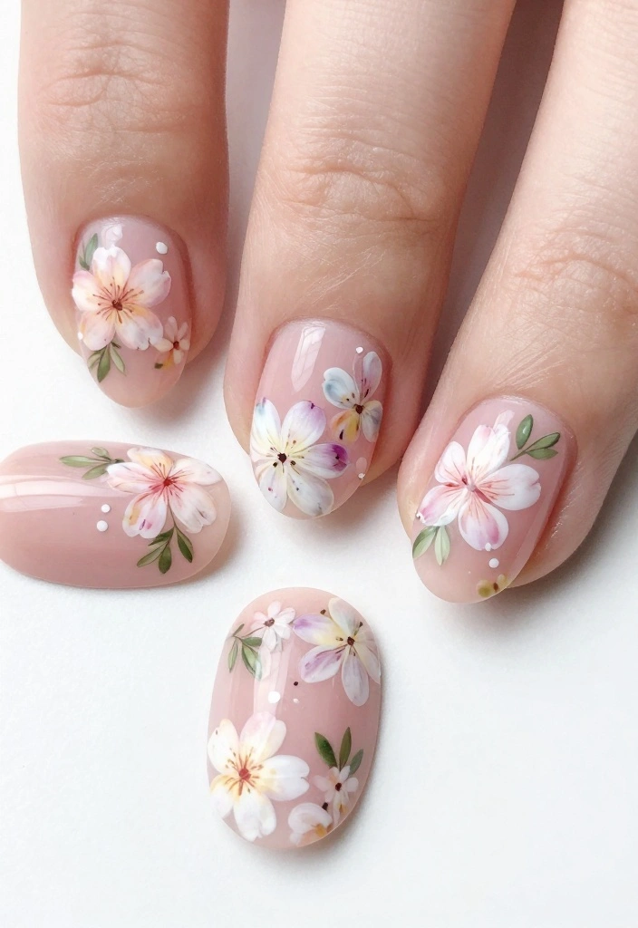 20 Unique Nail Arts That Will Make Your Friends Jealous (Warning: #8 Is Wild!) - 3. Floral Accents 1