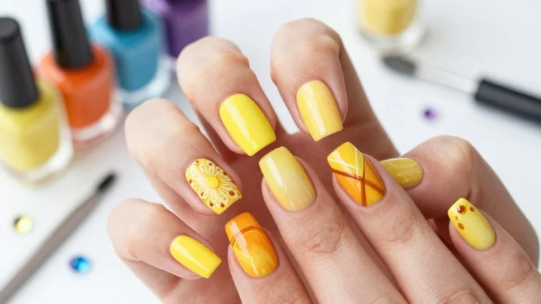 20 Vibrant Yellow Nail Art Combos That Will Make Your Nails the Center of Attention!