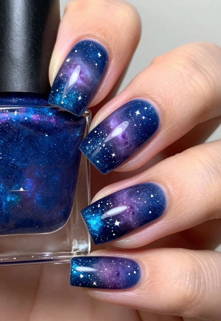 21 Dreamy Fantasy Nail Designs to Transform Your Look (You Won't Believe #9!) - 2. Celestial Skies 1