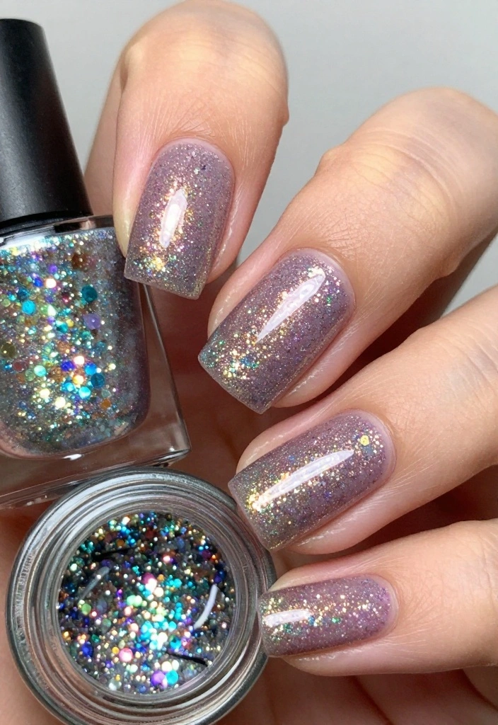 21 Dreamy Fantasy Nail Designs to Transform Your Look (You Won't Believe #9!) - 6. Fairy Dust Glitter 1