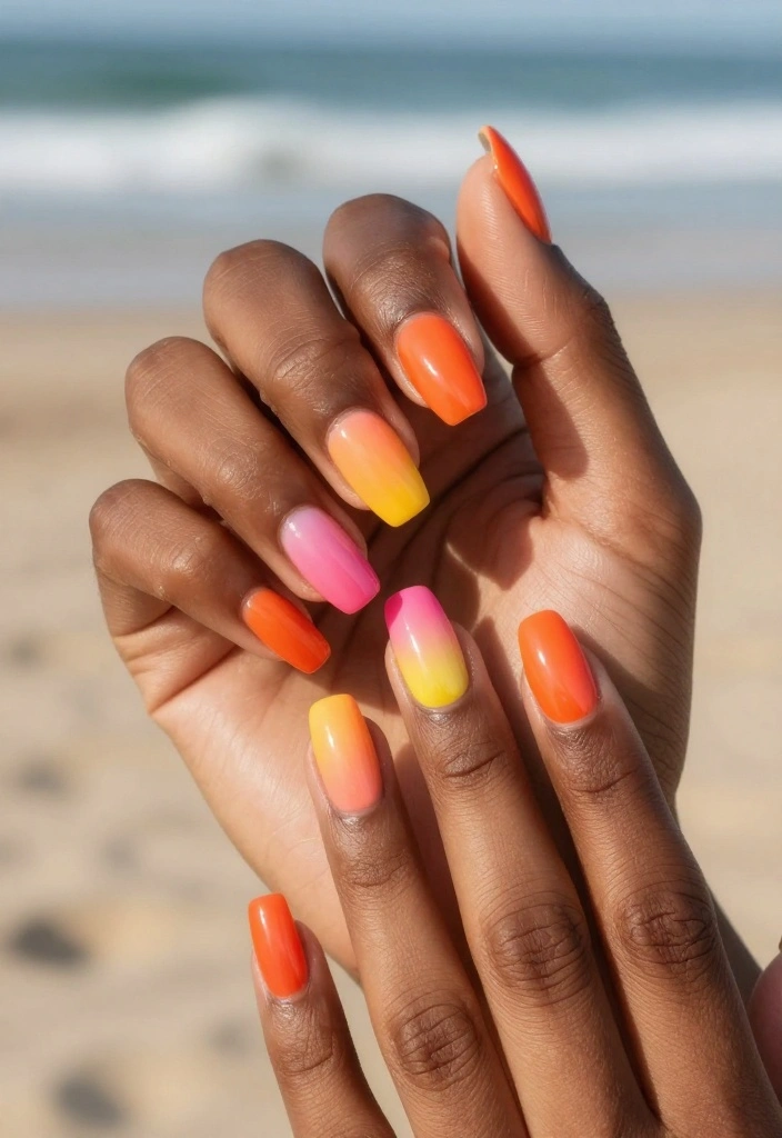21 Jaw-Dropping Gradient Nail Ideas You’ll Want to Try ASAP (Especially #8!) - 1. Sunset Dreams 1